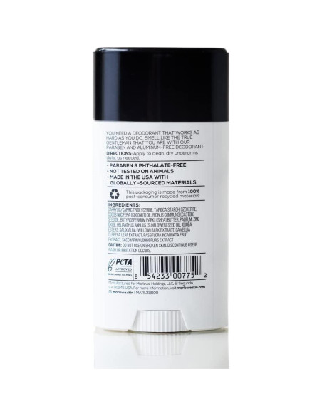Desodorante Natural para Hombres MARLOWE. 70.9 g - Libre de Aluminio Desodorante Natural para Hombres MARLOWE. 70.9 g - Libre de Aluminio