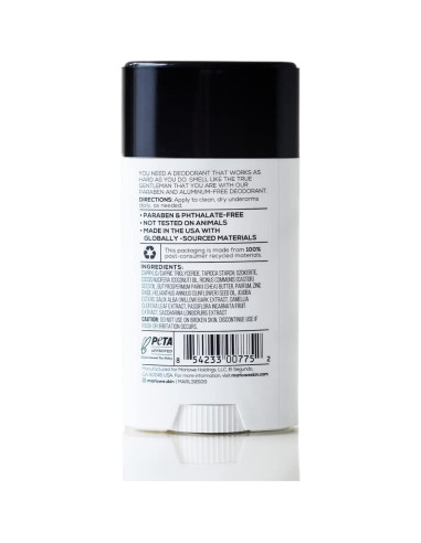 Desodorante Natural para Hombres MARLOWE. 70.9 g - Libre de Aluminio