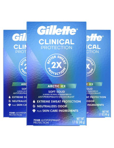Antitranspirante Gillette Clinical Hombres 72h Hielo Ártico 3x48.51g