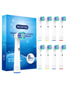 Cabezas de cepillo de dientes NEDIFON Precision Clean - 8 unidades