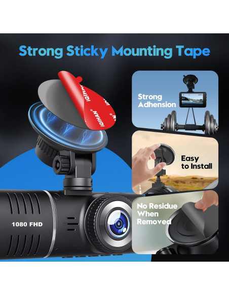 Pads Adhesivos Doble Cara Pormkig 5pcs 63mm para Soporte de Coche