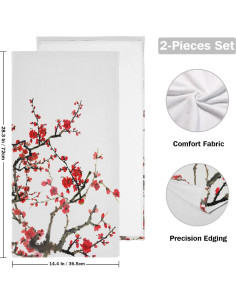 Set de 2 Toallas de Mano HATESAH Flor de Cerezo 72x36.5cm 2