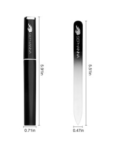 Paquete de 3 limas de cristal SEPHANNA para uñas naturales 2