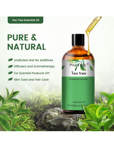 Aceite Esencial de Árbol de Té PHATOIL 100 ml - 100% Puro