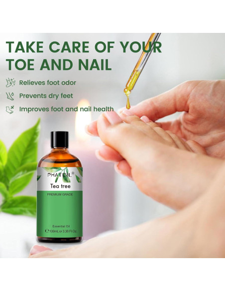 Aceite Esencial de Árbol de Té PHATOIL 100 ml - 100% Puro Aceite Esencial de Árbol de Té PHATOIL 100 ml - 100% Puro