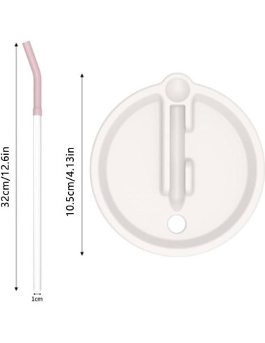 2 Tapas de Silicona para Vaso Stanley Quencher 40oz Beige