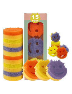 Esponjas de Fregar Saiqiang, Paquete de 15 Doble Cara 10cm