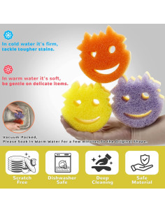 Esponjas de Fregar Saiqiang, Paquete de 15 Doble Cara 10cm 2