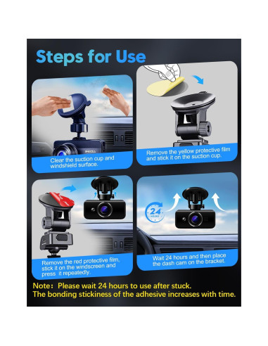 Pads Adhesivos Doble Cara Pormkig 5pcs 63mm para Soporte de Coche