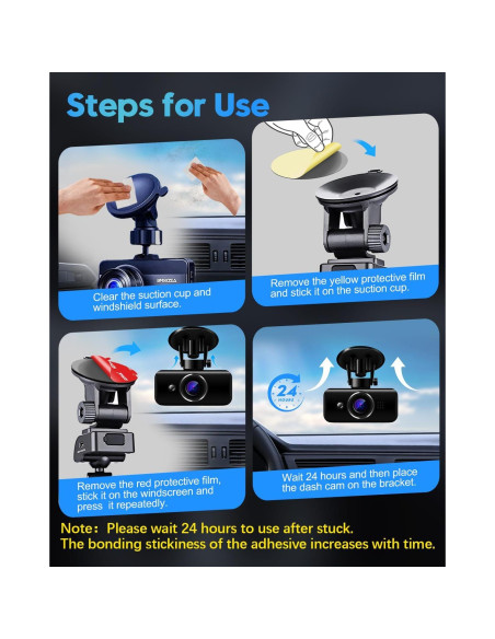 Pads Adhesivos Doble Cara Pormkig 5pcs 63mm para Soporte de Coche