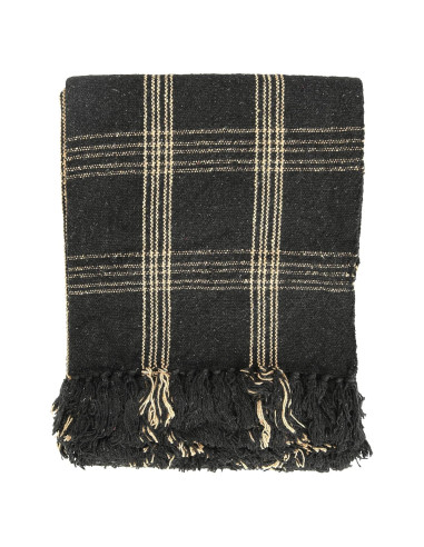 Manta Tejida de Algodón Reclamado con Flecos 152x127 cm