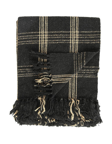 Manta Tejida de Algodón Reclamado con Flecos 152x127 cm