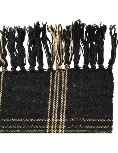 Manta Tejida de Algodón Reclamado con Flecos 152x127 cm