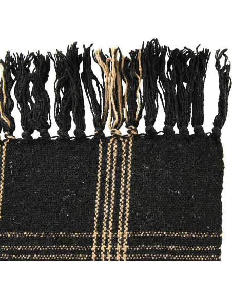 Manta Tejida de Algodón Reclamado con Flecos 152x127 cm