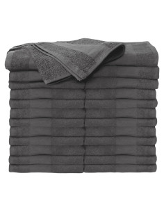 Toallas de salón ForPro Premium 100% algodón gris frío 24 unidades