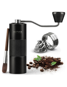 Molino de Café Manual ALPACA VENTURES - Acero Inoxidable Ajustable