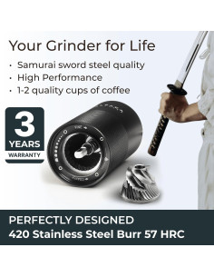 Molino de Café Manual ALPACA VENTURES - Acero Inoxidable Ajustable 2