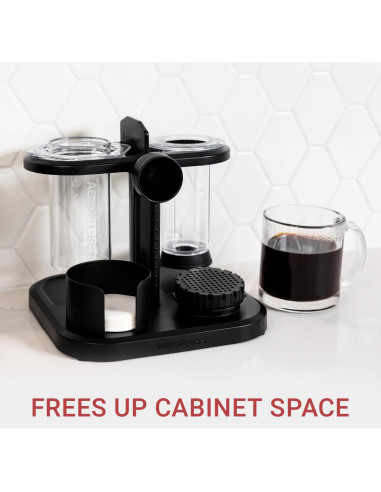 Cafetera AeroPress Clear 3 en 1 Manual - Prensa Francesa y Espresso