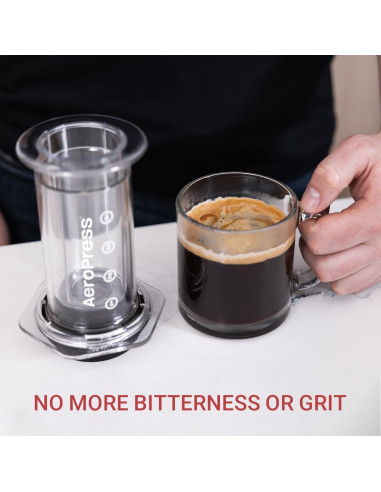 Cafetera AeroPress Clear 3 en 1 Manual - Prensa Francesa y Espresso