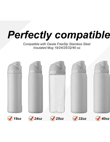 3 Tapones de Silicona PEUTIER para Botellas Owala FreeSip 710ml-1136ml