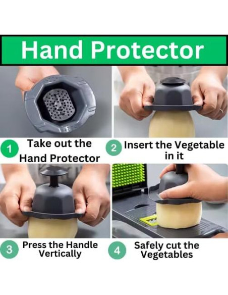 Picadora de Verduras 16-en-1 Ziga, Cortador Multifuncional Manual