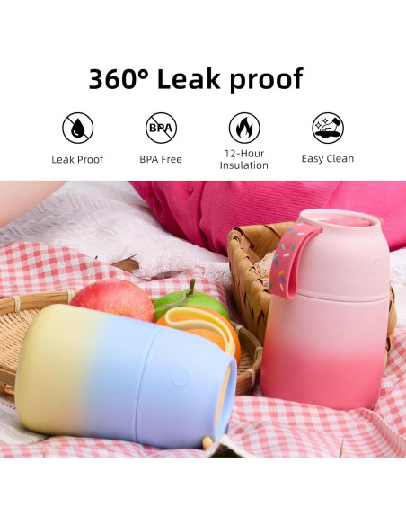 Termo Aislado ChugJug 18 oz (532 ml) con Cuchara Rosa