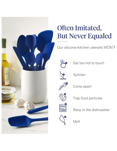 Set de Utensilios de Cocina de Silicona 10 Piezas Consíguelo Bien - Azul Real