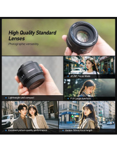 Lente Yongnuo YN50MM F1.8C para Canon - Apertura F1.8, 50mm 2