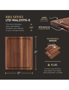 Tabla de Cortar de Madera John Boos BBQ 43x53cm Reversible 2