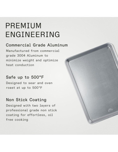Bandeja para Hornear Made In - Aluminio Grado Comercial 45x33 cm