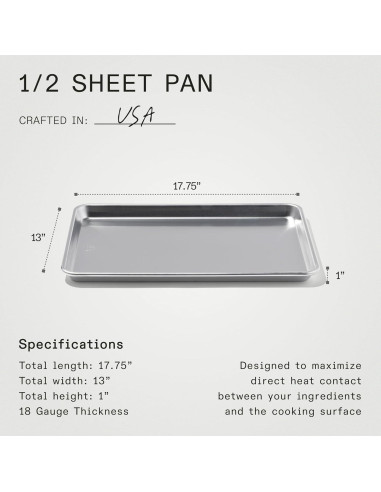 Bandeja para Hornear Made In - Aluminio Grado Comercial 45x33 cm