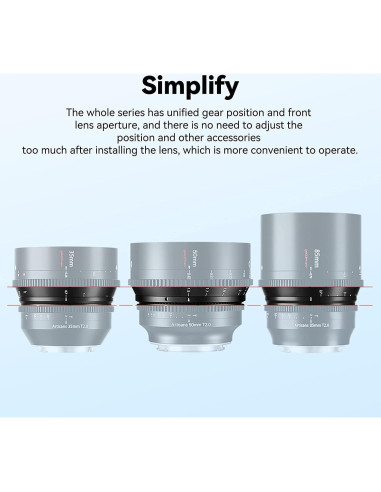 Lente de Cine 7artisans 85mm T2.0 para Cámara Sony E-Mount