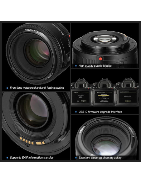 Lente Yongnuo YN50MM F1.8C para Canon - Apertura F1.8, 50mm Lente Yongnuo YN50MM F1.8C para Canon - Apertura F1.8, 50mm
