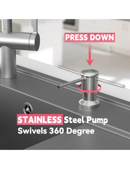 Dispensador de Jabón OHiHi para Fregadero con Tubo 119.38 cm