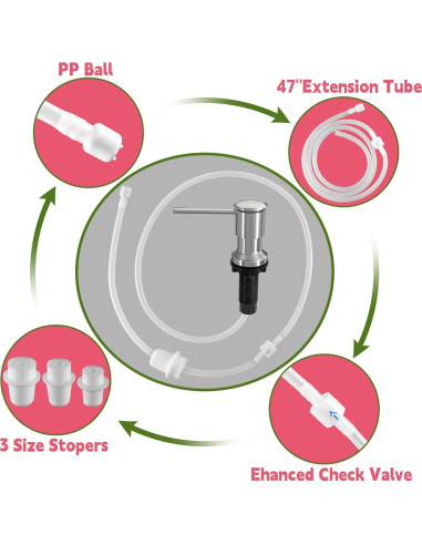 Dispensador de Jabón OHiHi para Fregadero con Tubo 119.38 cm