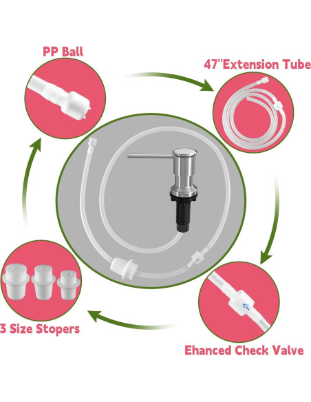 Dispensador de Jabón OHiHi para Fregadero con Tubo 119.38 cm