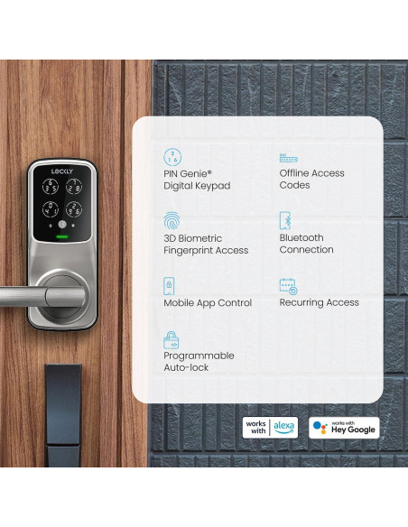 Cerradura Inteligente Lockly Secure Plus Bluetooth con Huella Dactilar Cerradura Inteligente Lockly Secure Plus Bluetooth con Huella Dactilar