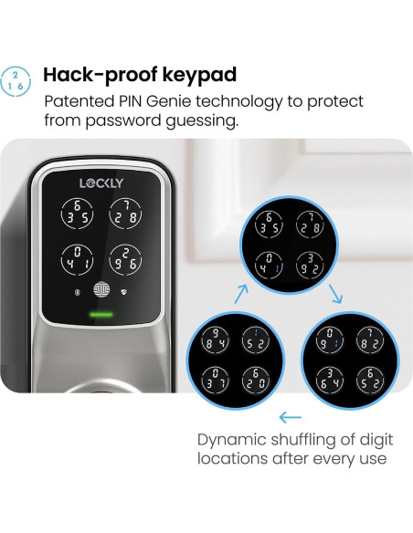 Cerradura Inteligente Lockly Secure Plus Bluetooth con Huella Dactilar Cerradura Inteligente Lockly Secure Plus Bluetooth con Huella Dactilar