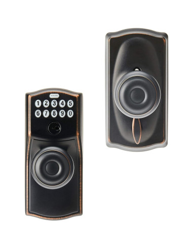 Cerradura Electrónica Schlage FE595 CAM Teclado Bronce