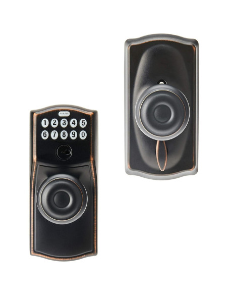 Cerradura Electrónica Schlage FE595 CAM Teclado Bronce