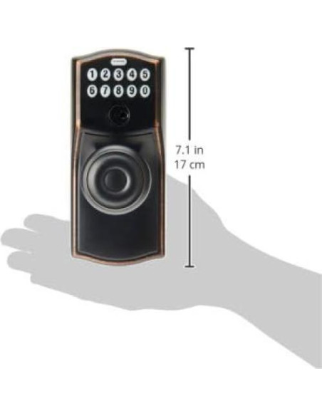 Cerradura Electrónica Schlage FE595 CAM Teclado Bronce
