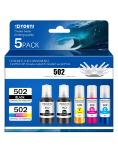 Botellas de tinta 502 BOYOUYS para Ecotank ET-2760/ET-2850