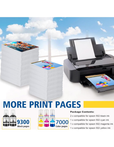 Botellas de tinta 502 BOYOUYS para Ecotank ET-2760/ET-2850