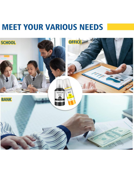 Botellas de tinta 502 BOYOUYS para Ecotank ET-2760/ET-2850