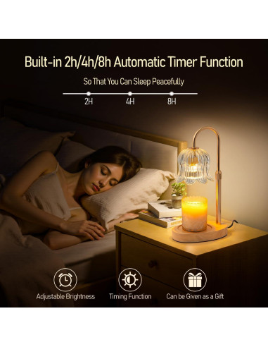 Lámpara Calentadora de Velas YDSP con Temporizador Altura Ajustable