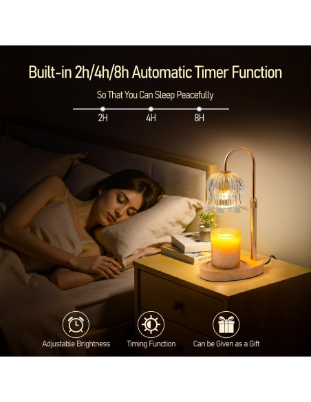 Lámpara Calentadora de Velas YDSP con Temporizador Altura Ajustable
