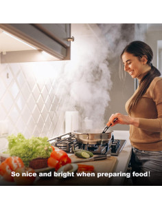 Kit de Iluminación LED Bajo Gabinete JUSJUBR 6 Pcs 30.48 cm 6000K 2