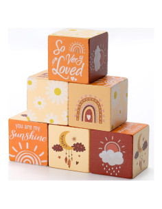 6 Decoraciones Boho Chiazllta para Guardería Arcoíris de Madera