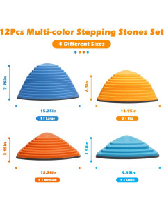Set de 12 Piedras de Equilibrio Arkyomi Antideslizantes para Niños 2