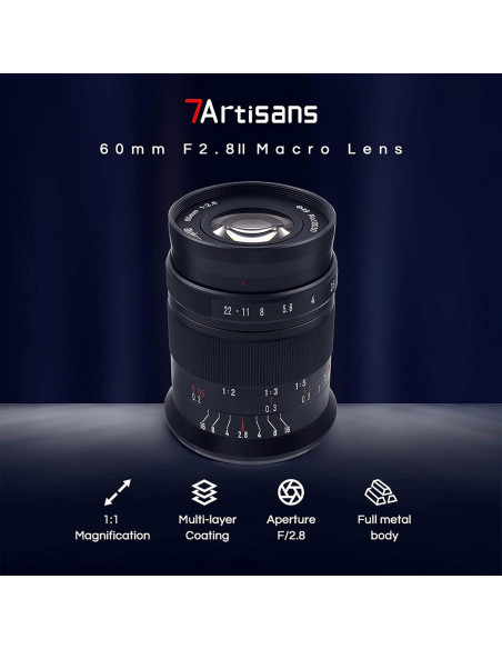 Lente Macro 60mm F2.8 II 7artisans para Sony E-Mount